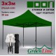 Быстросборный шатер КОМФОРТ зеленый 3х3м с чехлом Green Line