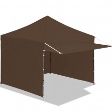 Быстросборная торговая палатка с козырьком 2х2 м коричневый
