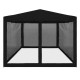 Быстросборный тент-шатер с москитной сеткой 3х3 черный