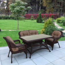 Комплект плетеной мебели T130 LV-520BB-Brown_Beige