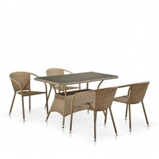 Комплект мебели из иск. ротанга T198D Y137C-W56 Light Brown (4+1)