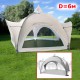 Dome шатер павильон со стенками 6 м (арочный) бежевый