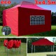 Быстросборный шатер со стенками 3х4,5м красный ЭКО