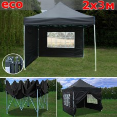 Быстросборный шатер автомат со стенками 2х3м черный