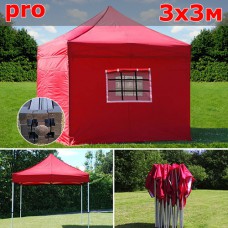 Быстросборный шатер автомат PRO 3х3м красный