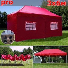 Быстросборный шатер автомат PRO 3х6м красный