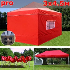 Быстросборный шатер автомат 3x4,5м PRO красный