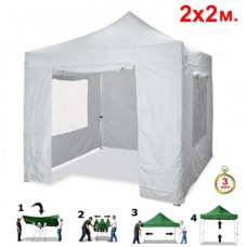 Быстросборный шатер автомат 2101 2х2м со стенками белый 