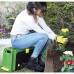 Скамейка-перевертыш садовая Helex с ящиком на колесах 4в1. зеленый черный