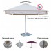 Зонт с центральной стойкой 4 спицы квадратный  3м х 3м Стальной с пр воланом