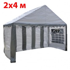 Торговая палатка Party 4x2 (белый серый)