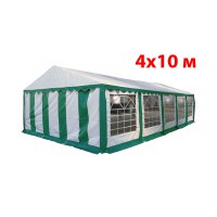Торговая палатка Party 4x10 (белый зеленый)